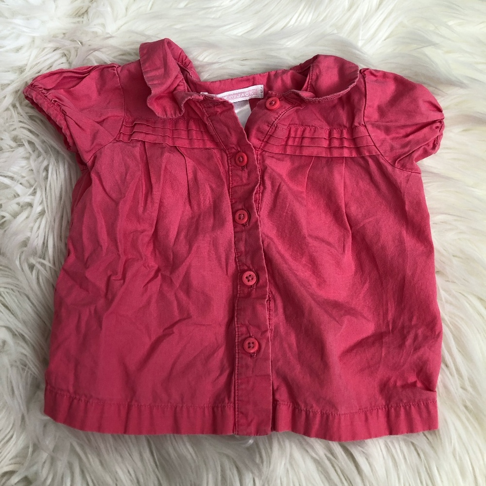 Janie and Jack pink top size 6-12 mo